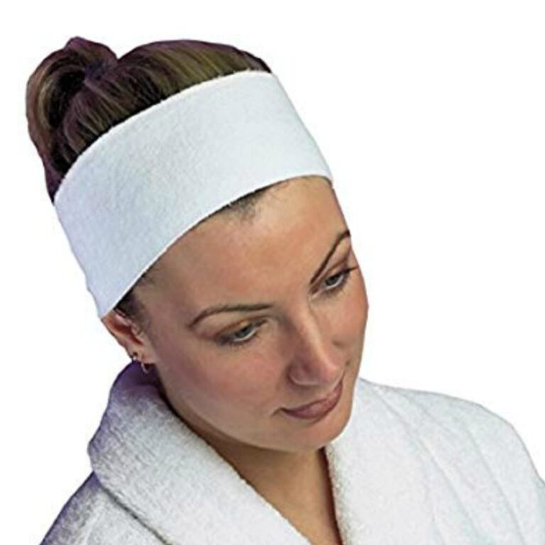Hive Velcro Fixing Towelling Headband - White or Black